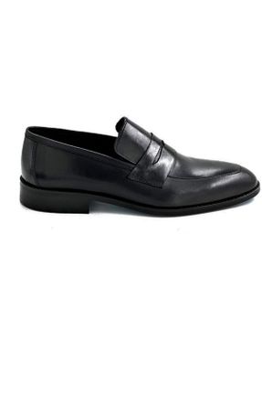 کفش کلاسیک مشکی مردانه چرم طبیعی پاشنه کوتاه ( 4 - 1 cm ) پاشنه نازک کد 787653376