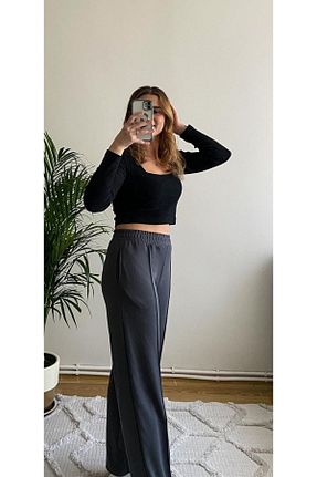 شلوار طوسی زنانه پارچه Unique Style - کد 784065378