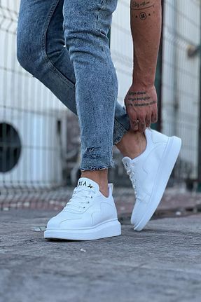کفش بیرون سفید مردانه چرم مصنوعی Mida Shoes - کد 787490945