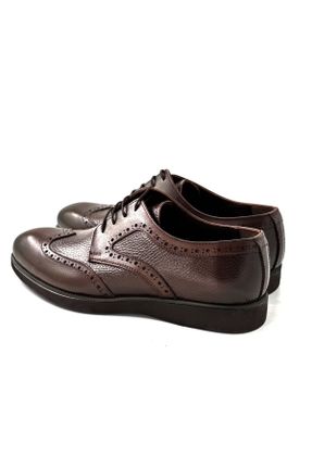 کفش کلاسیک قهوه ای مردانه چرم طبیعی پاشنه کوتاه ( 4 - 1 cm ) پاشنه ساده کد 787680990