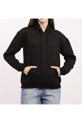 سوئیشرت مشکی زنانه ساده Cuqq Denim - کد 787535383