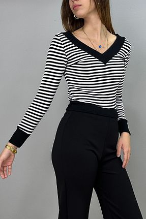 بلوز مشکی زنانه رگولار Tam Moda - کد 787573352