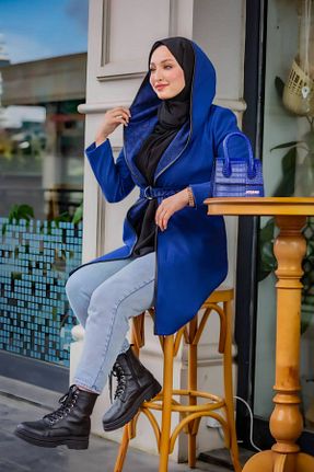 کت آبی زنانه اسلیم فیت Zümrüt - کد 787914548