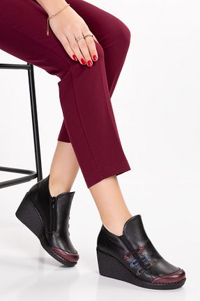بوت / نیم بوت مشکی زنانه چرم خالص Elile Shoes - کد 787928842
