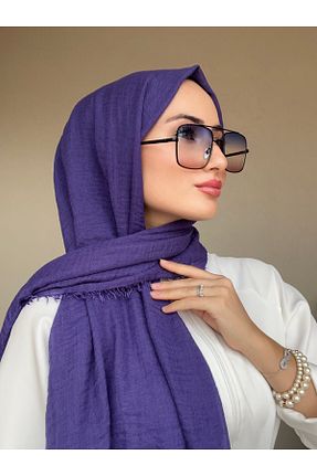 شال بنفش زنانه پنبه (نخی) کد 788146890