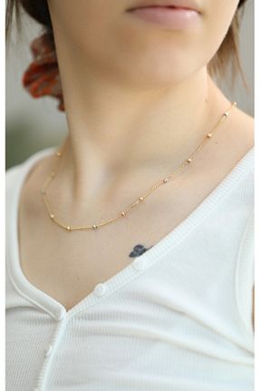 گردنبند طلا طلائی زنانه 14 عیار Kuyumcum - کد 788232141