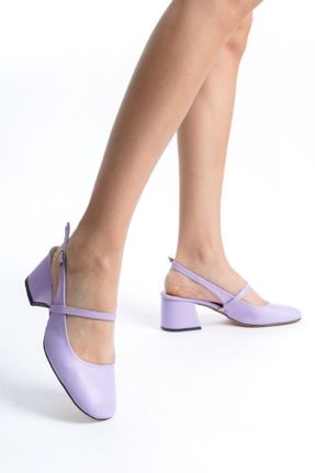 کفش پاشنه بلند کلاسیک بنفش زنانه PU پاشنه ضخیم پاشنه کوتاه ( 4 - 1 cm ) کد 788245055