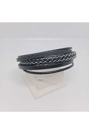 دستبند استیل (فولاد) مشکی زنانه استیل (فولاد) Sibelya Aksesuar - کد 788309844