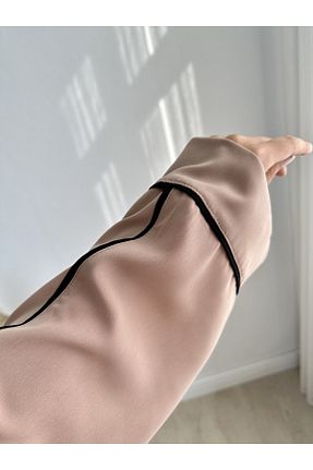 کلاه و ابایا بژ زنانه بافتنی Nissra - کد 788365924