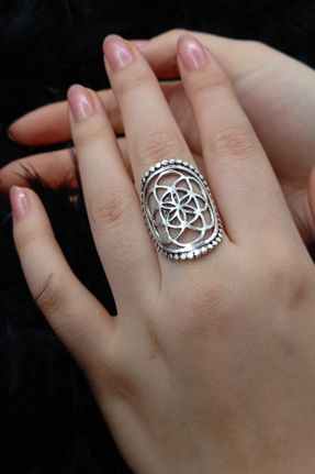 انگشتر جواهر زنانه روکش نقره کد 788412197