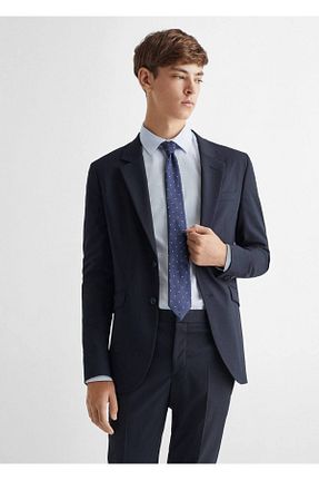کت سرمه ای مردانه Blazer MANGO Teen - کد 748879179