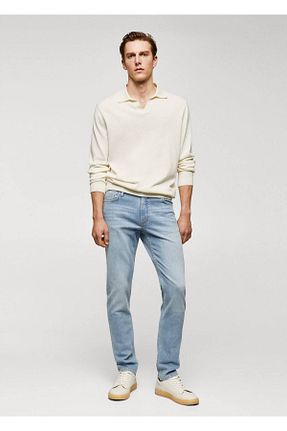 شلوار جین آبی مردانه رگولار MANGO Man - کد 749887623
