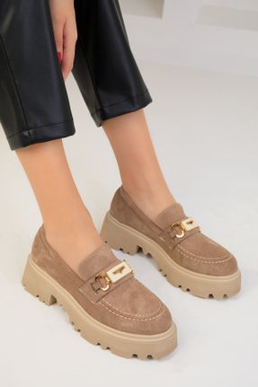 کفش کژوال قهوه ای زنانه پاشنه کوتاه ( 4 - 1 cm ) پاشنه ساده کد 785345554