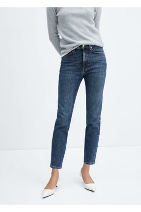 شلوار جین آبی زنانه پاچه جاگر استاندارد کد 764255935