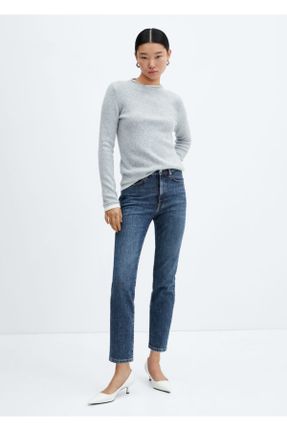 شلوار جین آبی زنانه پاچه جاگر استاندارد کد 764255935
