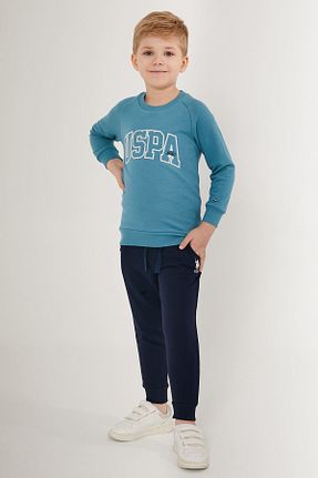ست بالاتنه و پائین تنه آبی بچه گانه بافتنی U.S. Polo Assn. - کد 753012868