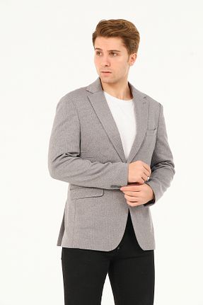 کت بلیزر طوسی مردانه رگولار VALUE - کد 788138511