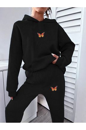 ست بالاتنه و پائین تنه مشکی زنانه بافتنی Lorand - کد 788170347