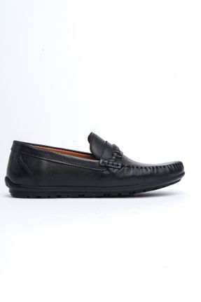 کفش کژوال مشکی مردانه چرم طبیعی پاشنه کوتاه ( 4 - 1 cm ) پاشنه نازک کد 704193783