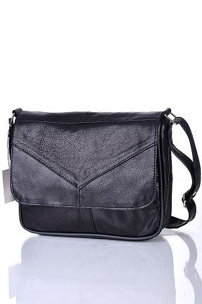 کیف پستچی مشکی زنانه چرم خالص fubileather - کد 788192576