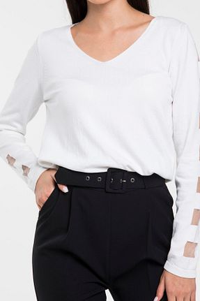 پلیور نباتی زنانه ساده GAJA - کد 65318169