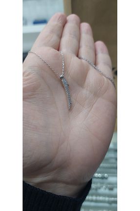 گردنبند نقره طوسی زنانه 925 عیار Müge