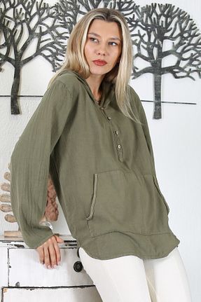بلوز خاکی زنانه ساده Chiccy - کد 788424199