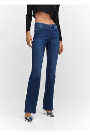 شلوار جین آبی زنانه پاچه رگولار استاندارد کد 748876683