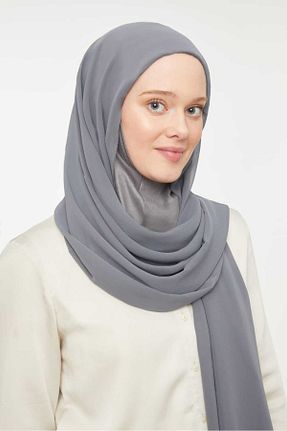 شال طوسی زنانه شیفون Melodi Scarf - کد 787938031