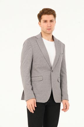 کت بلیزر طوسی مردانه رگولار VALUE - کد 788138511