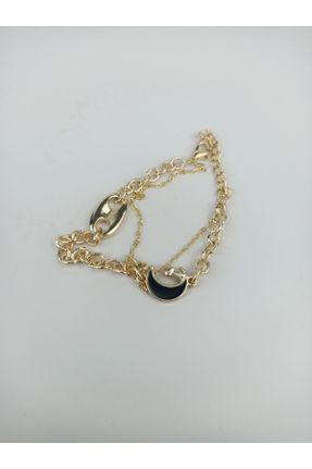 دستبند جواهر طلائی زنانه فولاد ( استیل ) کد 788260191