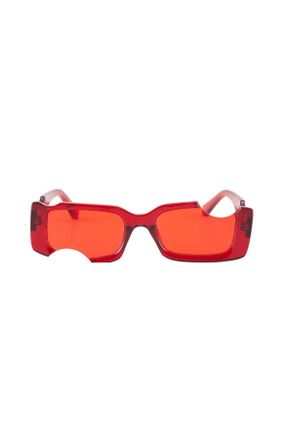 عینک آفتابی قرمز زنانه 63 UV400 استخوان کد 788373835