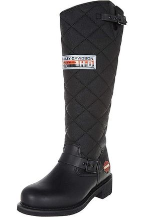 بوت / نیم بوت قهوه ای زنانه چرم خالص Harley Davidson - کد 788862638