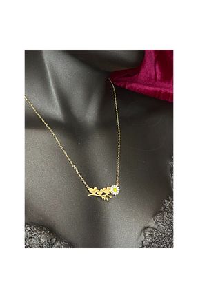 گردنبند استیل ( فولاد ) طلائی زنانه استیل (فولاد) rosshine - کد 788589887