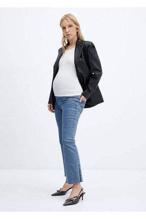 شلوار جین آبی زنانه رگولار MANGO - کد 738546537