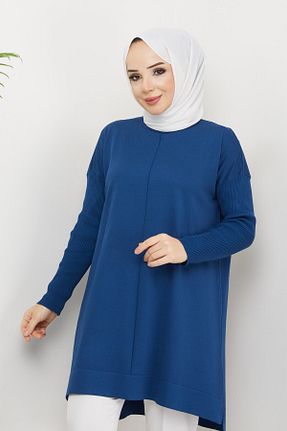 پلیور حجاب سرمه ای زنانه پنبه ای Pamuk Butik - کد 788484766