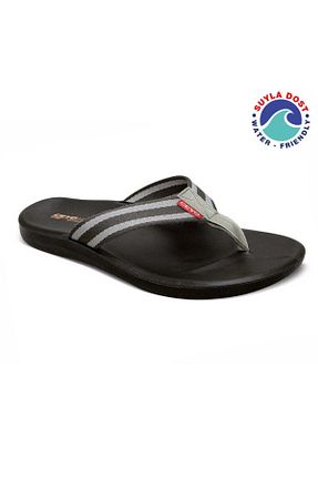 دمپائی طوسی مردانه پارچه ای Ceyo - کد 5896264