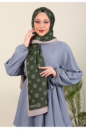 شال خاکی زنانه Medine İpeği ERGÜL - کد 267682950