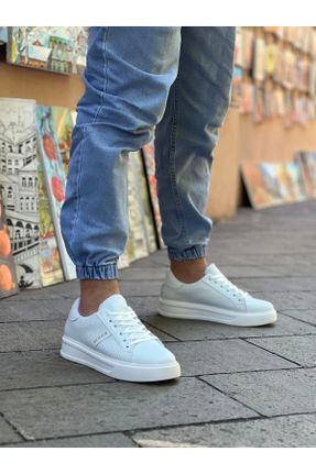 کفش کژوال سفید مردانه پاشنه کوتاه ( 4 - 1 cm ) پاشنه ساده کد 789069785