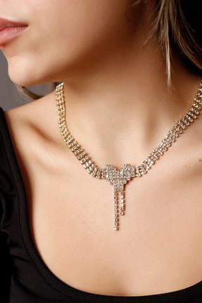 ست جواهر طلائی زنانه روکش نقره HUBANN - کد 280936117