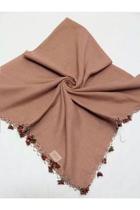 روسری قهوه ای 100 x 100 ALLURİNG - کد 101509505