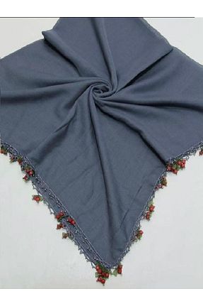 روسری طوسی 100 x 100 ALLURİNG - کد 101560711
