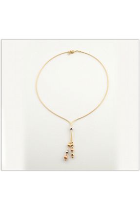گردنبند طلا سفید زنانه 14 عیار Altınöz Mücevherat - کد 102750853