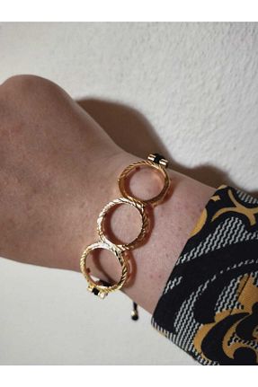دستبند جواهر طلائی زنانه زیرکن GEZERGOLD TAKI - کد 102723343