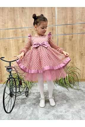 لباس صورتی بچه گانه بافتنی Filizdens Kids - کد 788635741