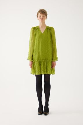 لباس سبز زنانه بافتنی ویسکون رگولار آستین-بلند کد 760890209