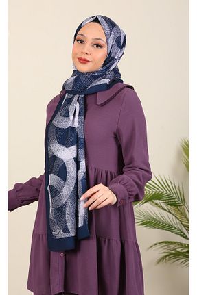 شال سرمه ای زنانه Medine İpeği hijabchi - کد 788686503