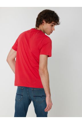 تی شرت قرمز مردانه رگولار یقه گرد کد 673830579