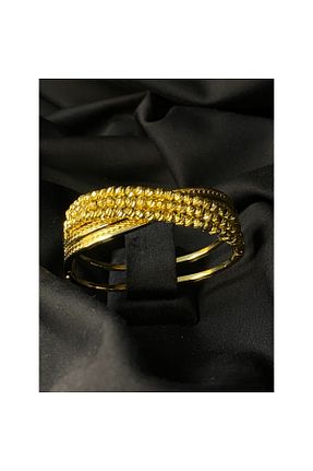 دستبند استیل (فولاد) طلائی زنانه استیل (فولاد) rosshine - کد 788589237