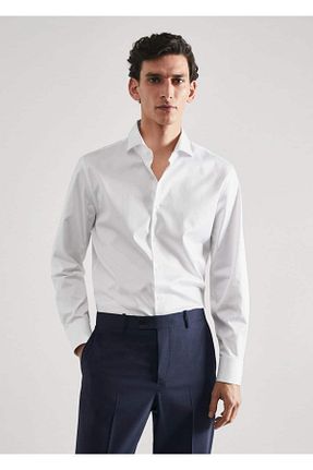 پیراهن آبی مردانه اسلیم فیت MANGO Man - کد 738489154